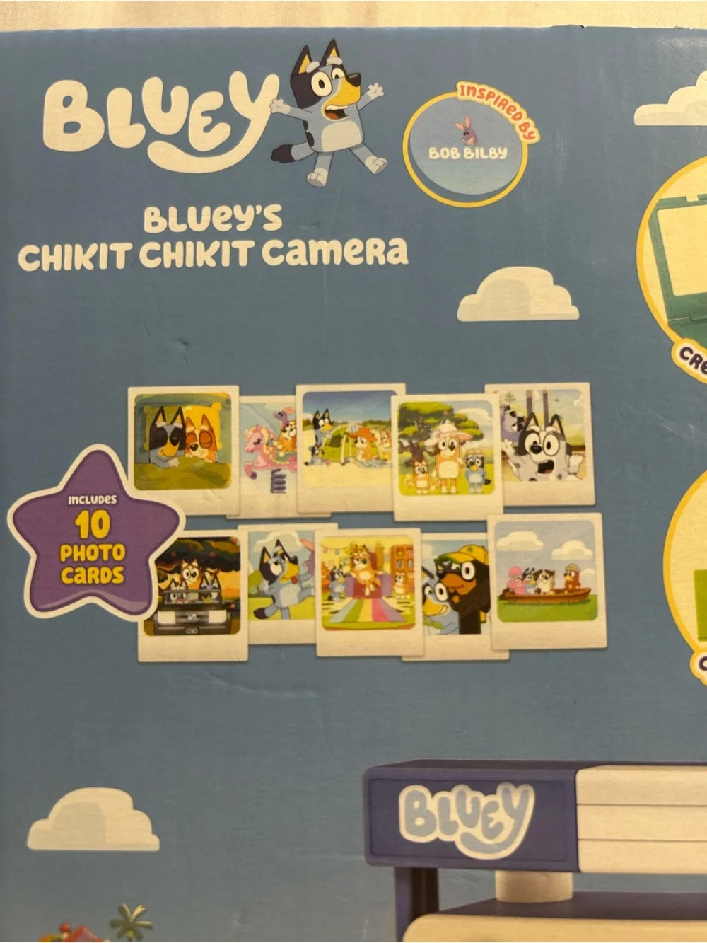 Bluey Chikit Chikit Camera Toy - Cream and Blue